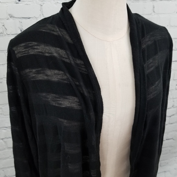 ATTITUDE | sheer stripe & polka-dot cardigan - Picture 2 of 6